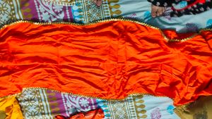 orange yellow kurti sharara set