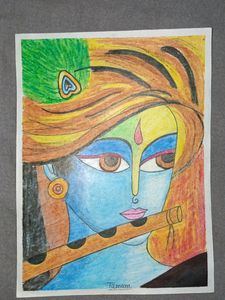 Lord Krishna&#39;s Drawing With FREE GIFT INSIDE