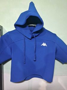 Blue Kappa Cropped Hoodie