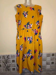 🎁Buy 2 Get 1 Free 🎁Size M/L Floral Yellow Dress