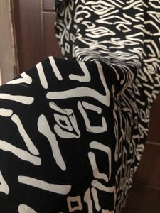 Black &amp; White Print Dress