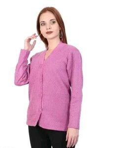 Pink Knit Cardigan in affordable price..