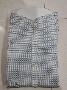 Invictus White Stylish Patterned Shirt