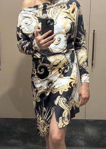 Chic Patterned Party Dress