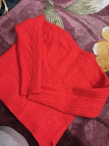 Coral Textured Pullover