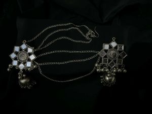 Oxidized Silver Matha Patti