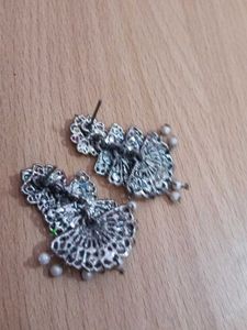 Peacock Jhumka Earrings