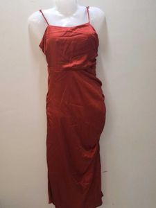 Elegant Red Slip Midi Dress
