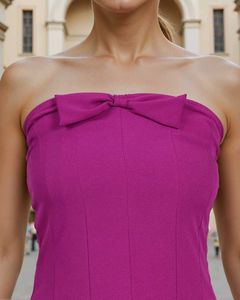 Cute Strapless Pleated Mini Dress