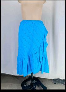 New Eyelet With Lining Cotton Skirt