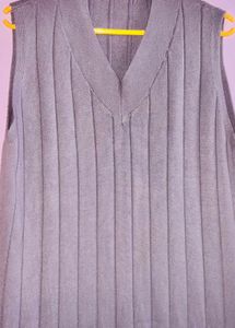 Unique Woolen Sleeveless Long Dress