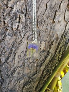 Floral Resin Pendant Necklace