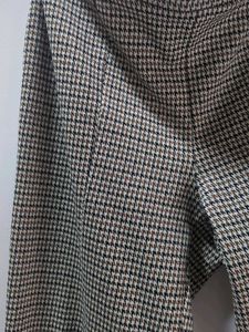 Houndstooth Split Hem Pants