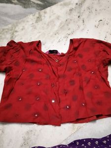 Red Top With Coat