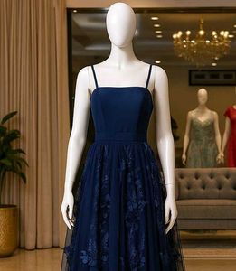 Elegant Navy Blue Gown