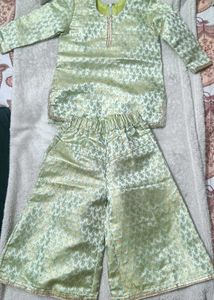 Cute Green Kids Ethnic Set
