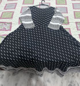Black &amp; White Print Dress