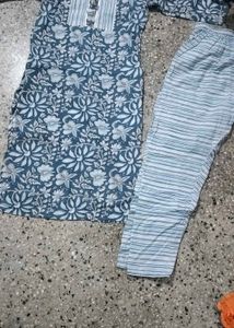 Elegant Floral Printed Kurta Set