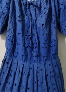 Zara Boho Navy Blue Dress