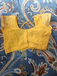 Yellow Embroidered Saree