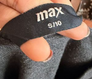 Gray Graphic Print Top