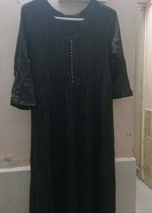 Black And Goldenish Colour Full Gown