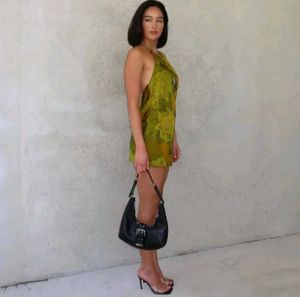Green Floral Mini Dress