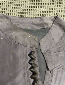 Grey Embellished Suit