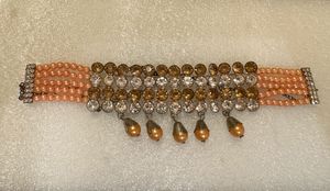 Elegant Pearl &amp; Crystal Choker