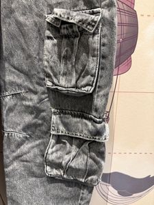 Zara Gray Cargo Jeans