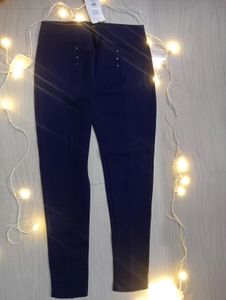 Navy Blue Studded Leggings