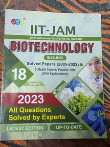IIT JAM Biotechnology Previous Year Question