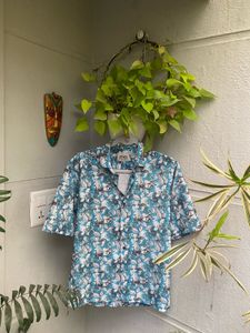 OFFMEN Leaf Printed Realxed Fit Shirt