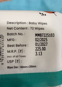 Mamaya Baby Wipes