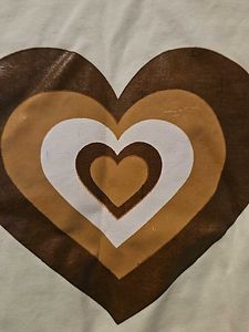 Cute Heart Print Crop Top