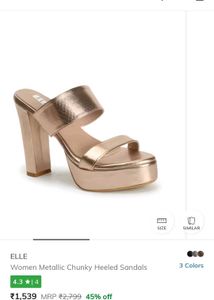 Elle Womens Rose Gold Heels