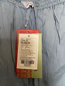 Max Women’s Grayish Blue Flared Plazzo (xl)