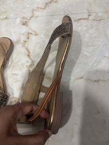 Used Golden Melange Ethnic Sandals Size 3
