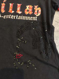 Black studded Y2k Fitted Top