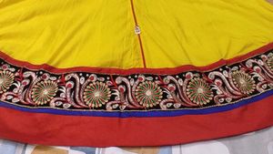 Yellow &amp; Colorful Embroidered Kurta and pattern
