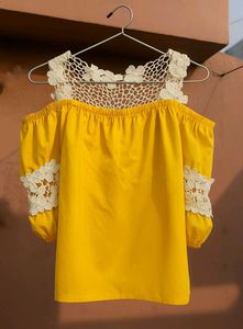 Yellow Off Shoulder Top