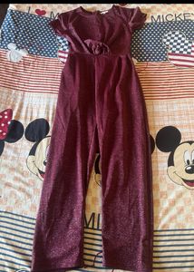 SHIMMERY MAROON JUMPSUIT