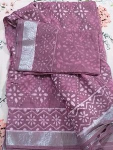 Hand Block Print Cotton Saree