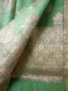 Green Banarasi Silk Dupatta