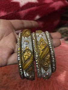 Elegant Gold &amp; Silver Bangle Set