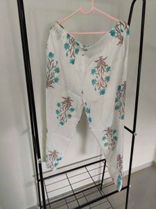 Blue Floral Kurta Set With Duppta