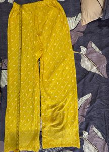 Yellow Printed Kurta Set