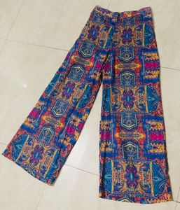 Boho Print Wide Leg Pants