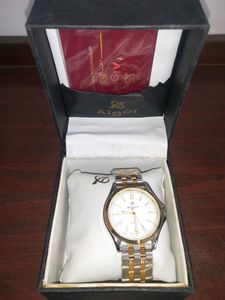 Rare Aigor Two Tone Men&#39;s Wrist Watch