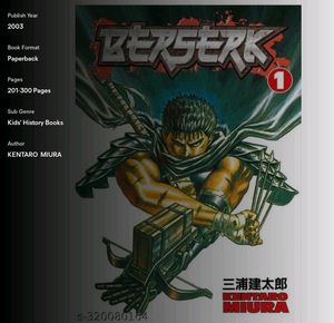 Beserk Manga Vol 1 With Besrk Frame Free Fre